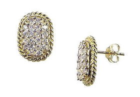 Oval CZ Sterling Silver Earringsoval 