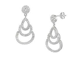 CZ Drop Sterling Silver Pendantdrop 