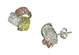Knot CZ Sterling Silver Earringsknot 