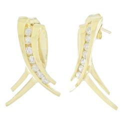 14k Yellow Gold Diamond Earringsyellow 