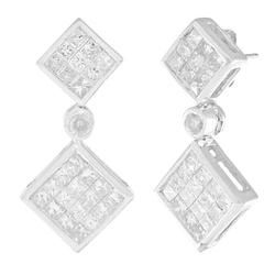 14k White Gold Diamond Earringswhite 