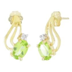10k Yellow Gold Peridot Topaz Earringsyellow 