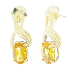 14k Yellow Gold Citrine Earringsyellow 