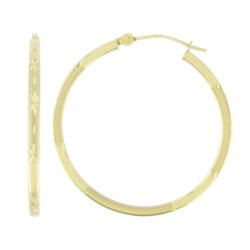10k Yellow Gold Medium Size Hoop Earringsyellow 
