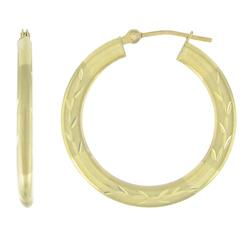 10k Yellow Gold Medium Size Hoop Earringsyellow 