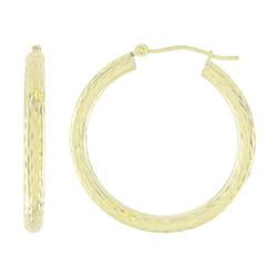 10k Yellow Gold Medium Size Hoop Earringsyellow 