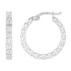 10k White Gold Small Hoop Earringswhite 