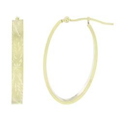 10k Yellow Gold Medium Size Hoop Earringsyellow 