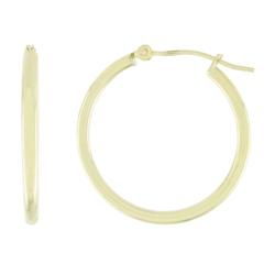 10k Yellow Gold Black Medium Size Hoop Earringsyellow 