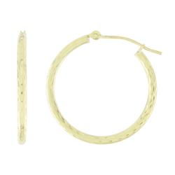 10k Yellow Gold Red Black Medium Size Hoop Earringsyellow 