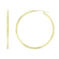 10k Yellow Gold Black Medium Size Hoop Earringsyellow 
