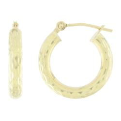 10k Yellow Gold Black Small Hoop Earringsyellow 