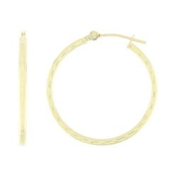10k Yellow Gold Black Small Hoop Earringsyellow 