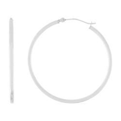 10k White Gold Large Hoop Earringswhite 