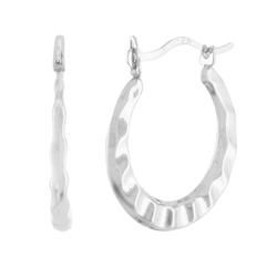 10k White Gold Small Hoop Earringswhite 