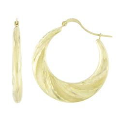 10k Yellow Gold Medium Size Hoop Earringsyellow 