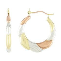 10k White Gold Hoop Earringswhite 