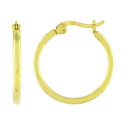 Gold Sterling Silver Hoop Earringsgold 