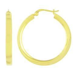 Gold Sterling Silver Medium Size Hoop Earringsgold 