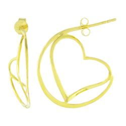 Gold Heart Shaped Earringsgold 