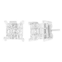 White Gold Diamond Earringswhite 