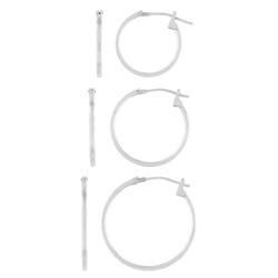 10k White Gold Small Hoop Earringswhite 