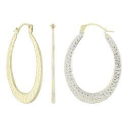 White Gold Yellow Hoop Earringswhite 