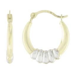 White Gold Yellow Hoop Earringswhite 