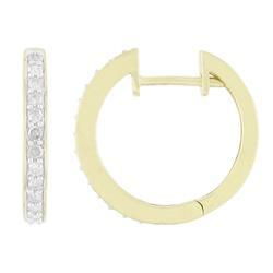 White Gold Hoop Diamond Earringswhite 