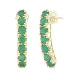 Yellow Gold Emerald Earringsyellow 