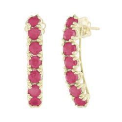 Yellow Gold Ruby Earringsyellow 