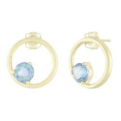 Yellow Gold Blue Earringsyellow 