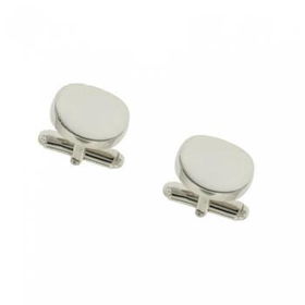 Sterling Silver Cuff Links Plain and Engravable for Dad