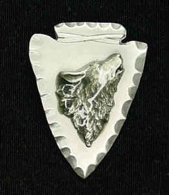 Wolf Arrowhead Bolo Tiebolo 