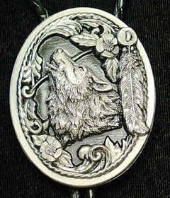 Large Bolo - Wolf Head (Diamond Cut)bolo 