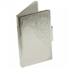 Nickel Plated Business Card Holder Engravable