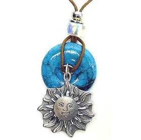 Earth Reflections Diamond Cut Necklace - Sun Faceearth 