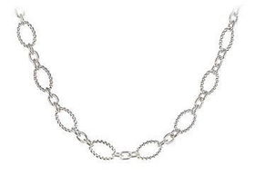 Oval Link Sterling Silver Necklaceoval 