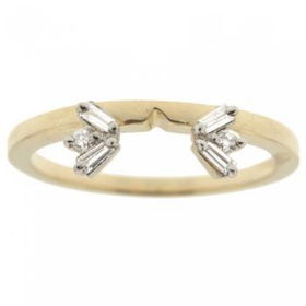 Ladies Yellow Gold Engagement Ring Wrap w/ Diamondsladies 