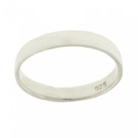 Plain Sterling Silver Band Ring Finely Polished Size 6plain 