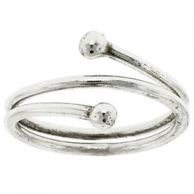 Sterling Silver Ball Pass By Ring New Ladies Size 5sterling 