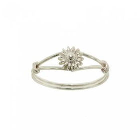 New Girls Small Sterling Silver Ring With Flower Accentgirls 