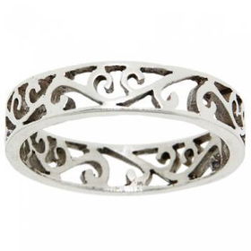 Sterling Silver Fashion Ring Laser Cut Filigree Designsterling 