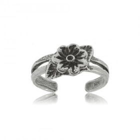 Sterling 925 Silver Adjustable Flower Toe Ring Newsterling 