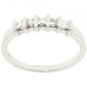 14KT White Gold Anniversary Wedding Ring Band w Diamondwhite 
