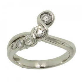 14KT White Gold Journey of Love Ring - 1/2cttw Diamondwhite 