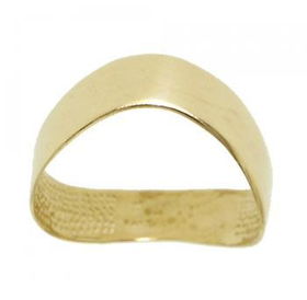 New White Gold Thumb Ring Polished Wide Band Sz=11.5white 