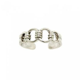 New Solid Sterling Silver Chain of Love Toe Ringsolid 