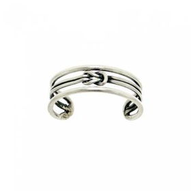 Sterling Silver Ladies Adjustable Knot Toe Ring Newsterling 