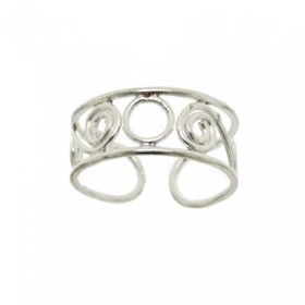 New 925 Sterling Ladies Adjustable Spirals Toe Ringsterling 